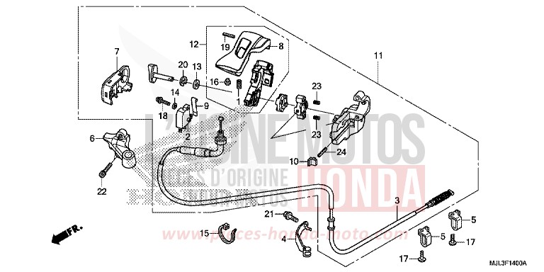 LEVIER DE STATIONNEMENT de NC750X DCT SWORD SILVER METALLIC (NHA95) 2014